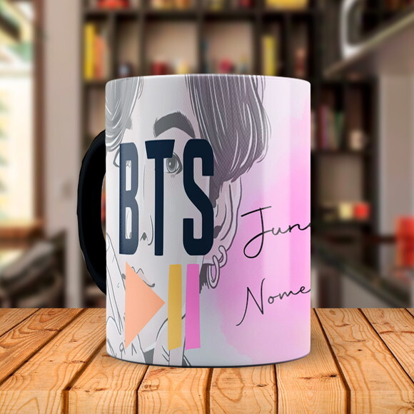 Caneca Mágica BTS Jungkook Personalizada com Nome