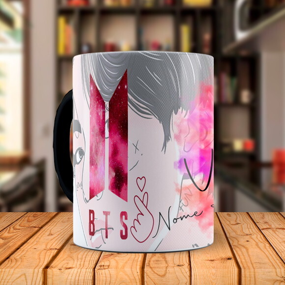 Caneca Mágica BTS V Personalizada com Nome