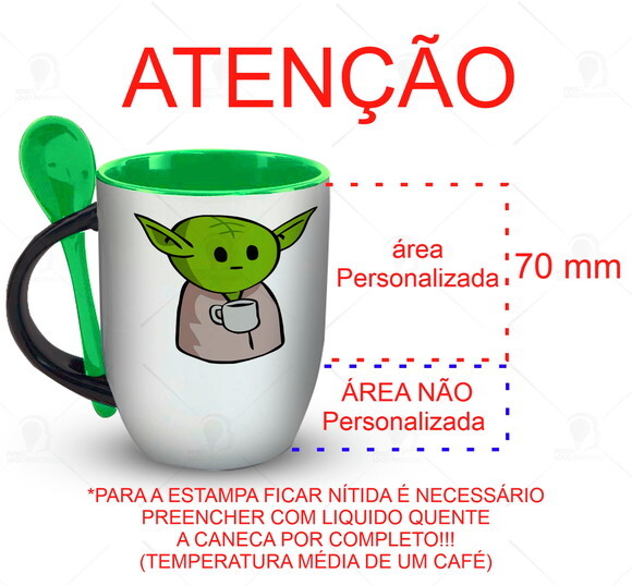 Caneca Mágica com colher Star Wars + caixinha