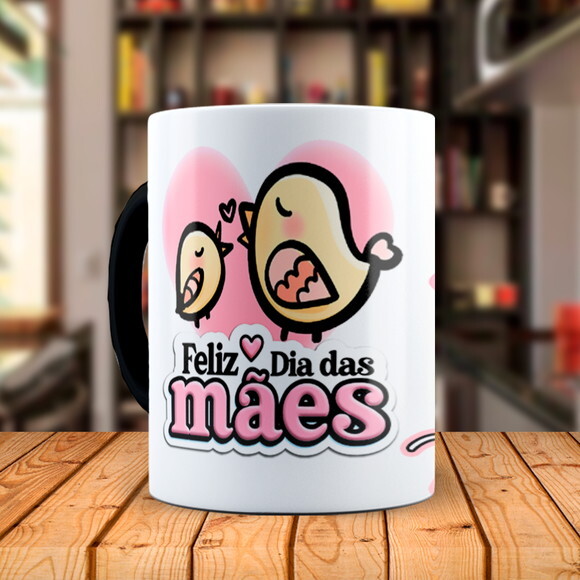 Caneca Mágica Dia das Mães Te Amo com Nome