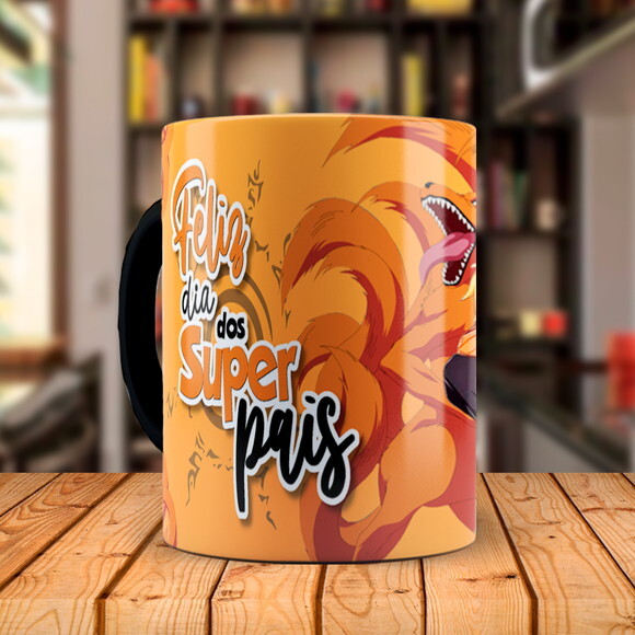 Caneca Mágica Dia dos Pais Naruto Geek com Nome