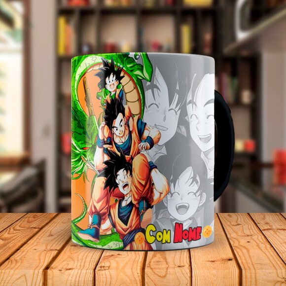 Caneca Mágica Dia dos Pais Goku Dragon Ball com Nome