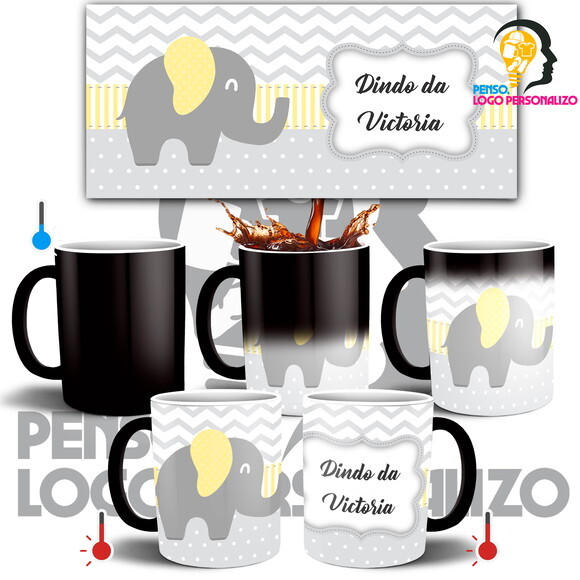 Caneca Mágica Dindo Padrinho de Batizado + Caixinha