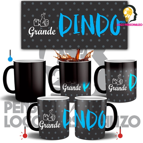 Caneca Mágica Dindo Padrinho de Batizado + Caixinha Mod 003