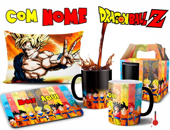 Caneca Mágica Dragon Ball Z + Kit Personalizado com Nome