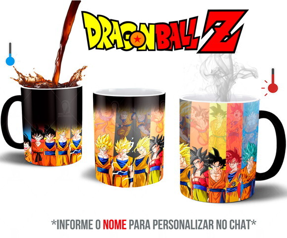 Caneca Mágica Dragon Ball Z + Kit Personalizado com Nome