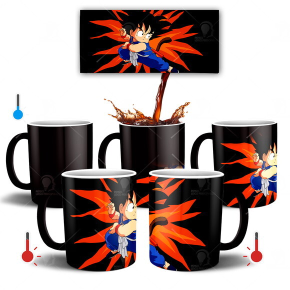 Caneca Mágica Dragon Ball Z Goku Criança Mod 002