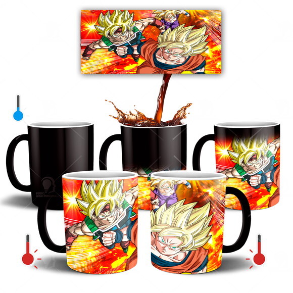 Caneca Mágica Dragon Ball Z Goku Bardock Gohan