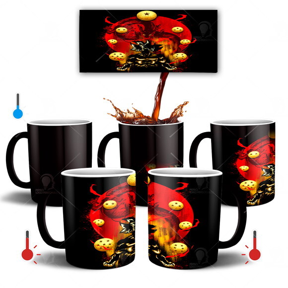 Caneca Mágica Dragon Ball Z Goku Super Sayajin Shenlong