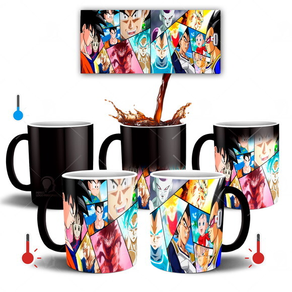 Caneca Mágica Dragon Ball Z Goku Vegeta Freeza e cia