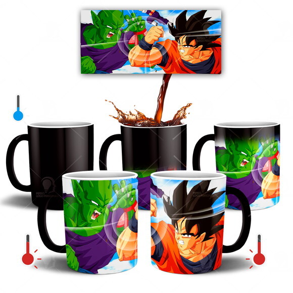 Caneca Mágica Dragon Ball Z Goku vs Picollo