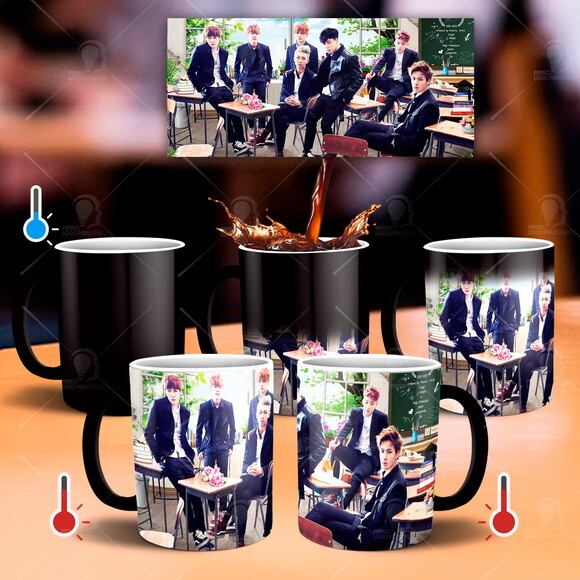 Caneca Mágica E Almofada + Kit Personalizado Bts Kpop