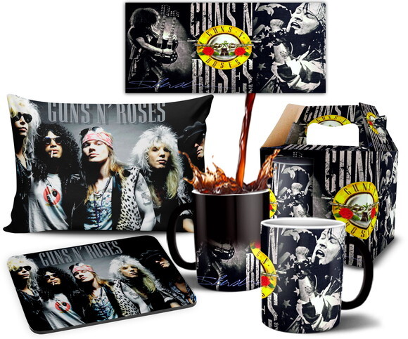 Caneca Mágica E Almofada Banda Rock Guns N' Roses + Caixa