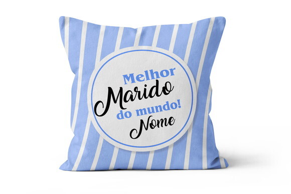 Caneca Mágica e Almofada Melhor Marido do Mundo com Nome