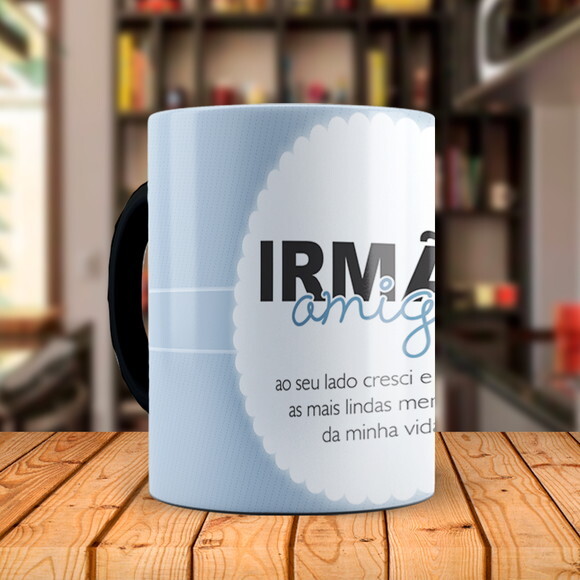 Caneca Mágica e Almofada Personalizada irmão Amigo