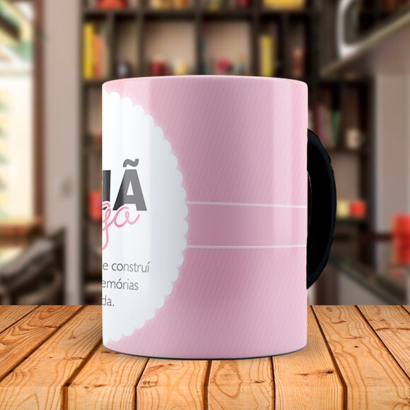 Caneca Mágica e Almofada Personalizada irmã Amiga