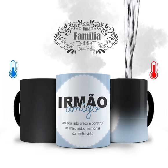 Caneca Mágica e Almofada Personalizada irmão Amigo