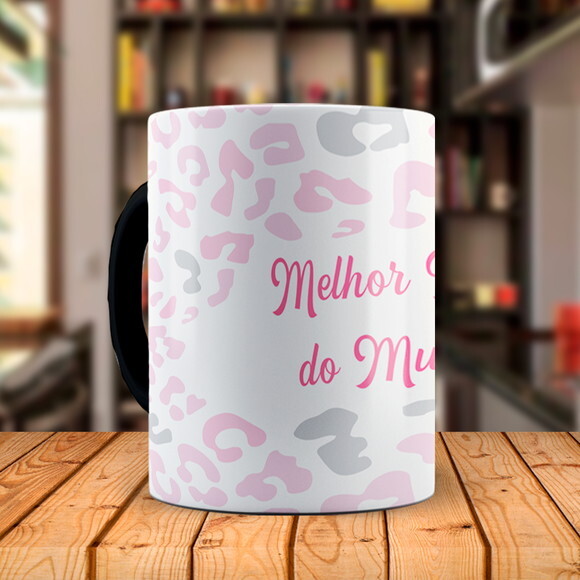 Caneca Mágica e Almofada Personalizada Melhor Filha do Mundo