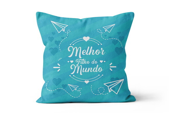 Caneca Mágica e Almofada Personalizada Melhor Filho do Mundo