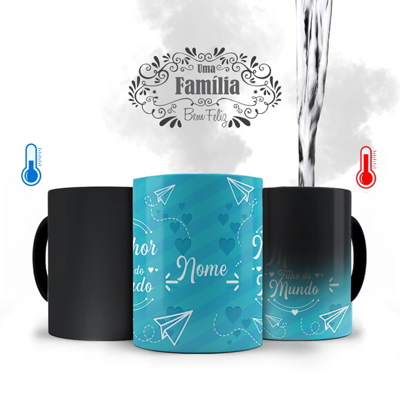 Caneca Mágica e Almofada Personalizada Melhor Filho do Mundo