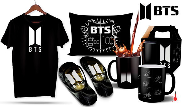Caneca Mágica e Camiseta + Kit Bts K-pop - Mod 001