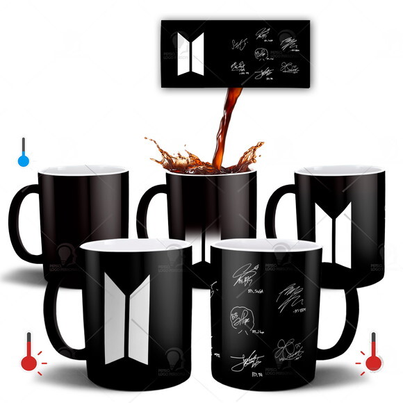 Caneca Mágica e Camiseta + Kit Bts K-pop - Mod 001
