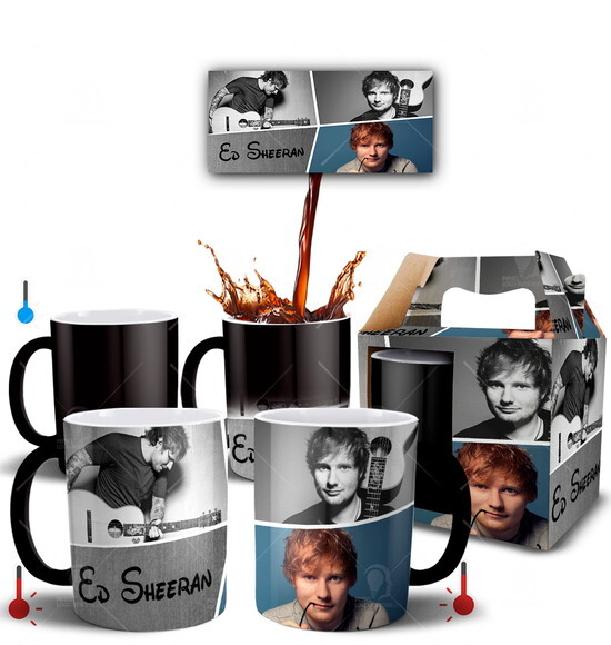 Caneca Mágica Ed Sheeran Cantor + Caixa