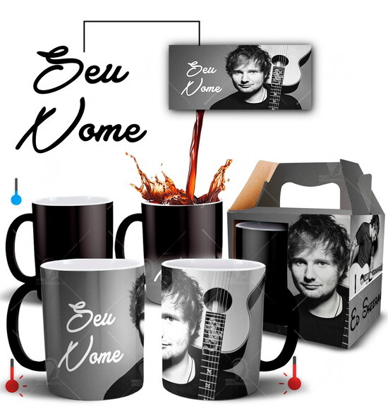 Caneca Mágica Ed Sheeran com Nome Personalizado + Caixa