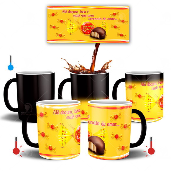 Caneca Mágica Feliz dia da Páscoa Bombom Garota