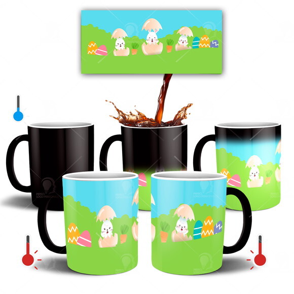 Caneca Mágica Feliz dia da Páscoa Mod 003