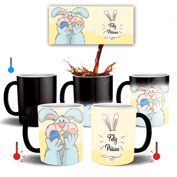 Caneca Mágica Feliz dia da Páscoa Mod 005