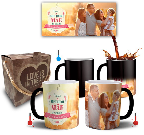 Caneca Mágica Feliz Dia Das Mães com Foto - Mod 007