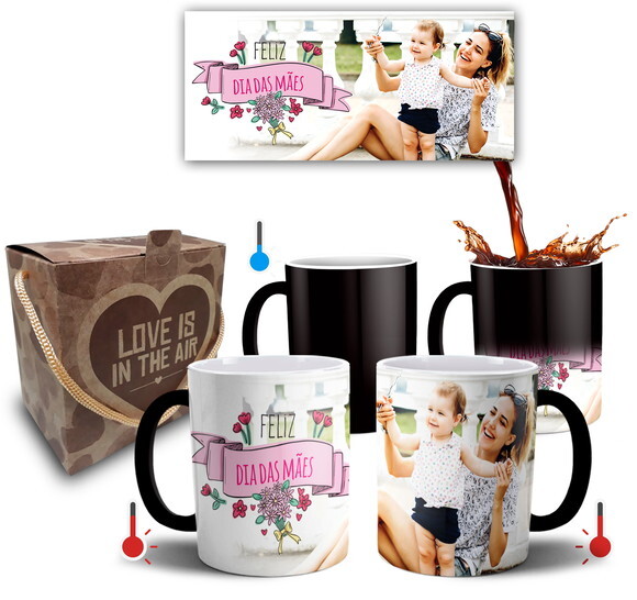 Caneca Mágica Feliz Dia Das Mães com Foto - Mod 009