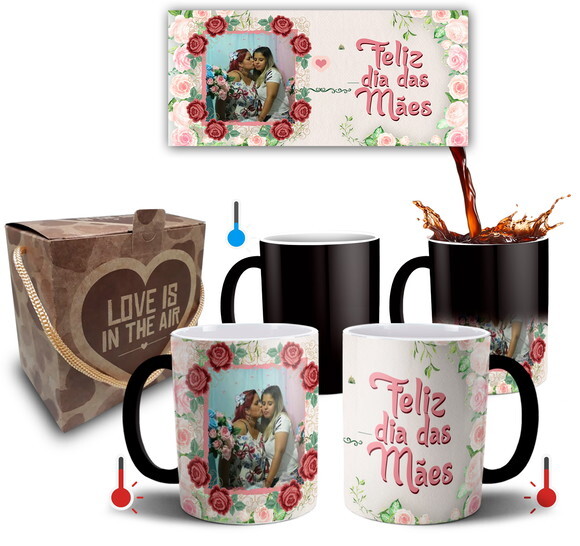 Caneca Mágica Feliz Dia Das Mães com Foto - Mod 003