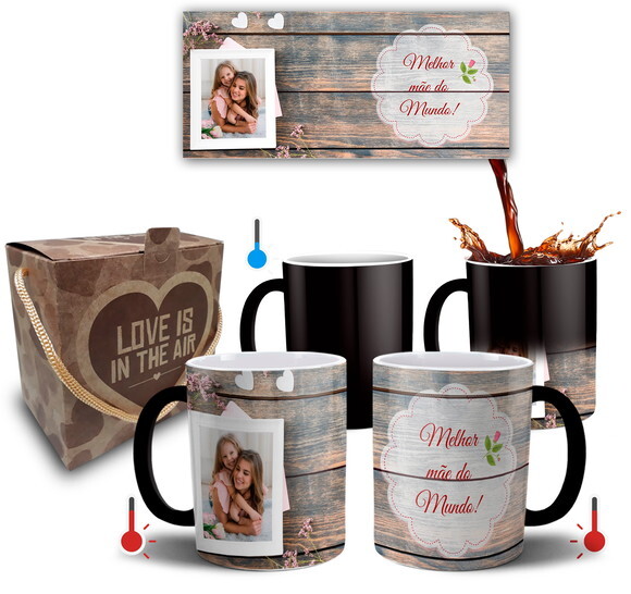 Caneca Mágica Feliz Dia Das Mães com Foto - Mod 032