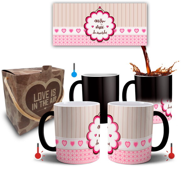 Caneca Mágica Feliz Dias Das Mães Melhor Mãe Do Mundo
