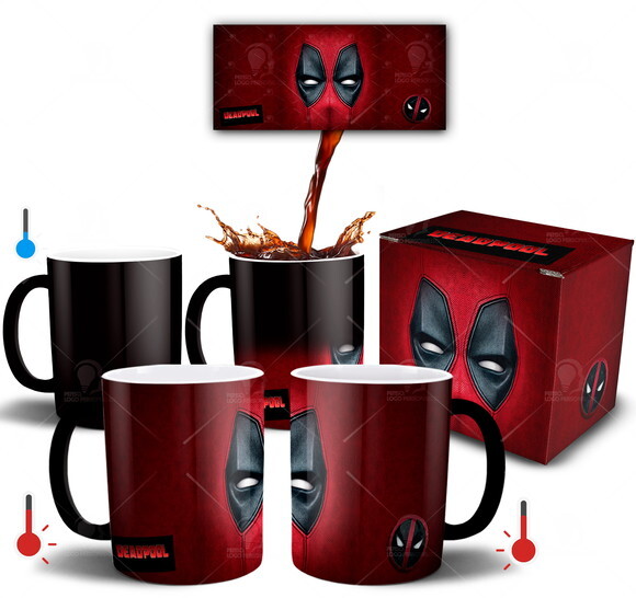 Caneca Mágica Filme Deadpool Estampa 3d + Caixinha
