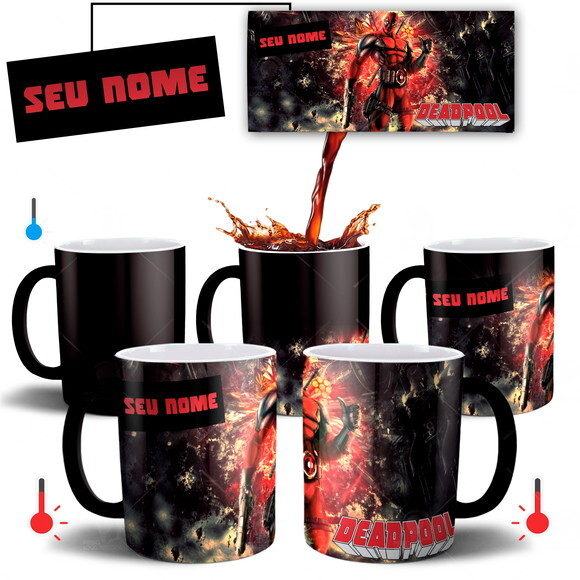 Caneca Mágica Filme Deadpool com Nome