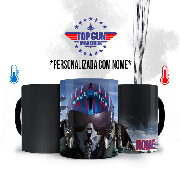 Caneca Mágica Filme Top Gun Maverick Tom Cruise com Nome
