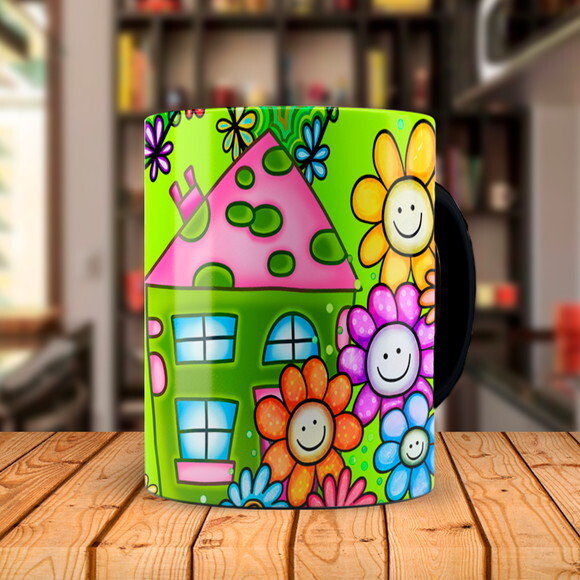 Caneca Mágica Florida Mãe Te Amo