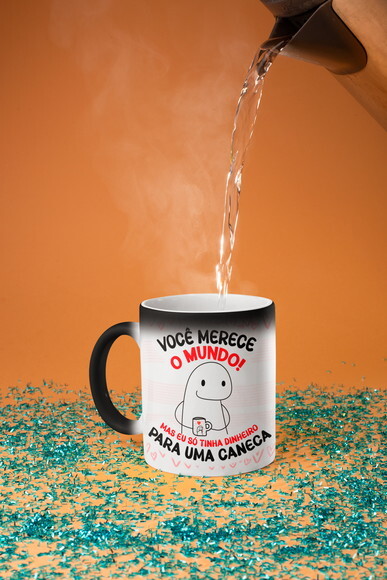 Caneca Mágica Flork Namorados Você Merece com Nome