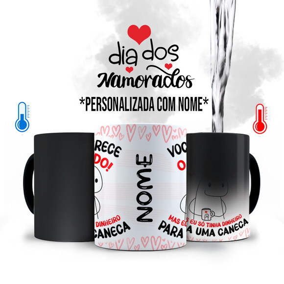 Caneca Mágica Flork Namorados Você Merece com Nome