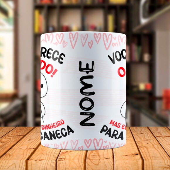 Caneca Mágica Flork Namorados Você Merece com Nome