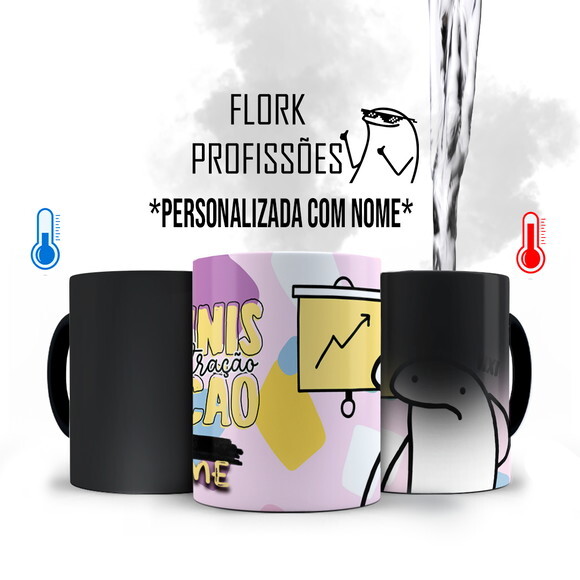 Caneca Mágica Flork Profissão Administração com Nome