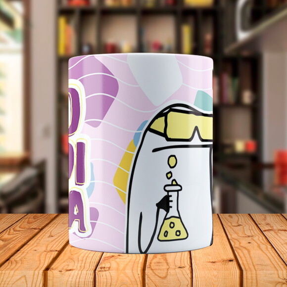Caneca Mágica Flork Profissão Biomedicina com Nome