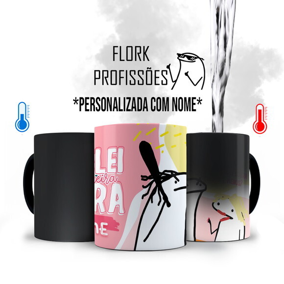 Caneca Mágica Flork Profissão Cabelereira com Nome
