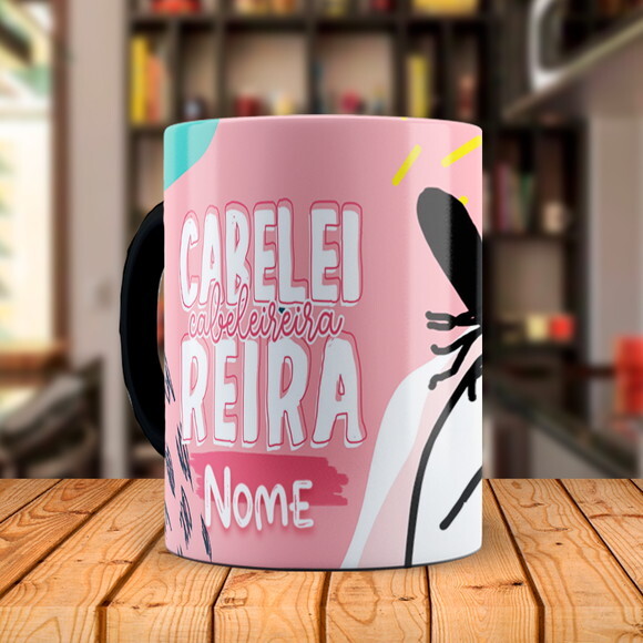 Caneca Mágica Flork Profissão Cabelereira com Nome
