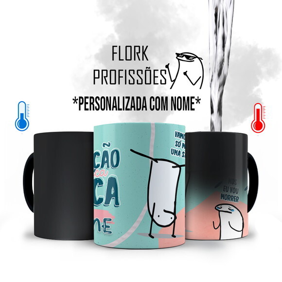 Caneca Mágica Flork Profissão Educação Física com Nome