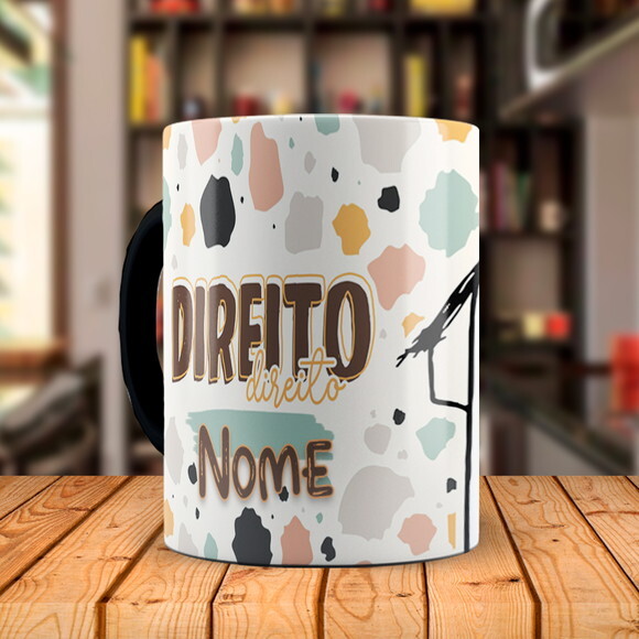 Caneca Mágica Flork Profissão Direito com Nome