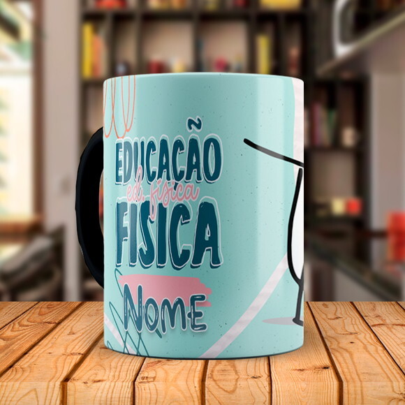 Caneca Mágica Flork Profissão Educação Física com Nome